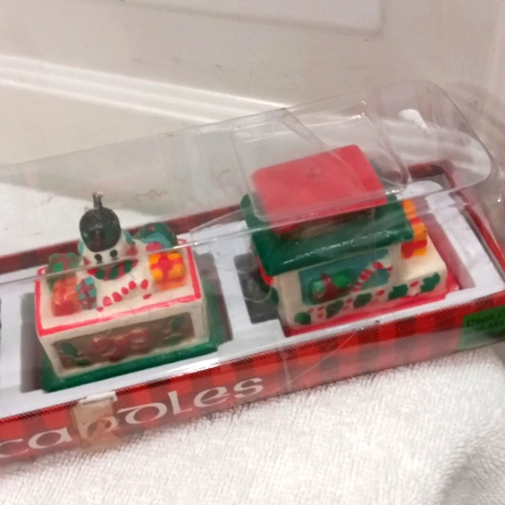 4 Christmas Holiday  Train Candles